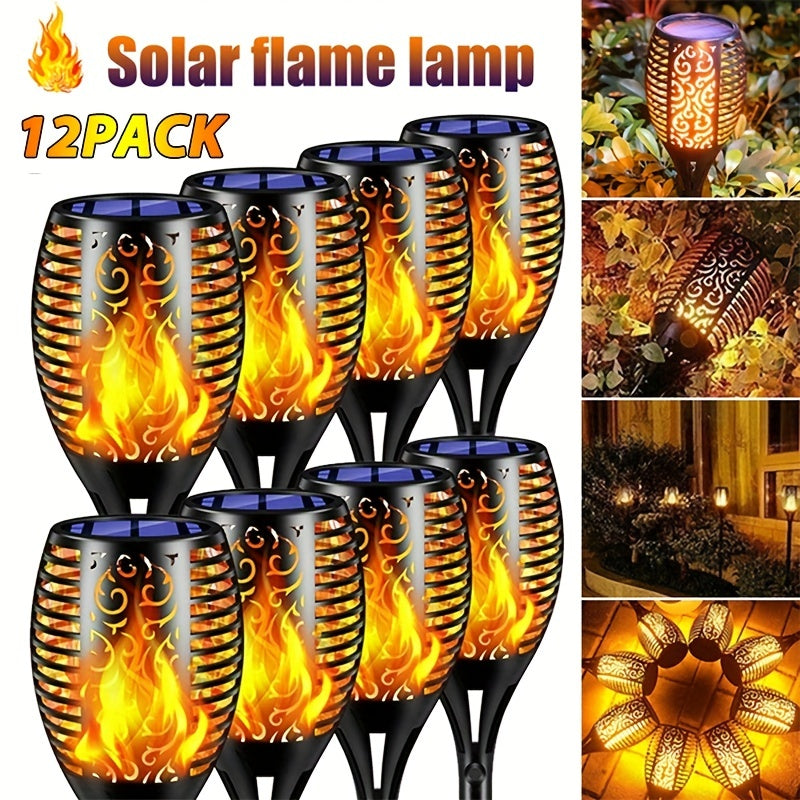 Solar Flame Flickering Garden Led Light Ip65 Outdoor Solar Tiki Torch Light Spotlights Landscape Decoration Led Lamp