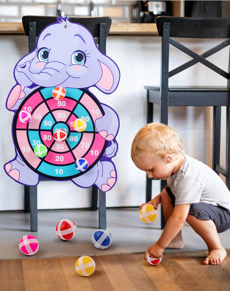 Jouets Montessori pour enfants de 2 à 4 ans, jeu de fléchettes avec animaux de dessin animé, balle collante, jouets éducatifs interactifs pour la famille, bébé