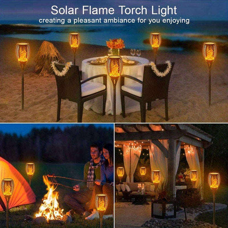 Solar Flame Flickering Garden Led Light Ip65 Outdoor Solar Tiki Torch Light Spotlights Landscape Decoration Led Lamp