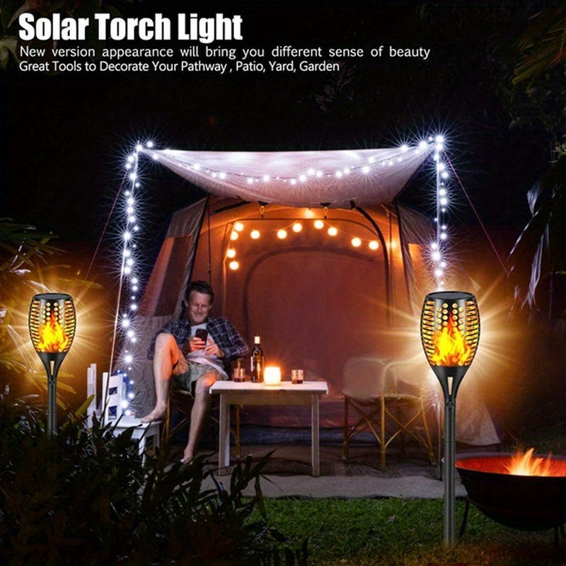 Solar Flame Flickering Garden Led Light Ip65 Outdoor Solar Tiki Torch Light Spotlights Landscape Decoration Led Lamp