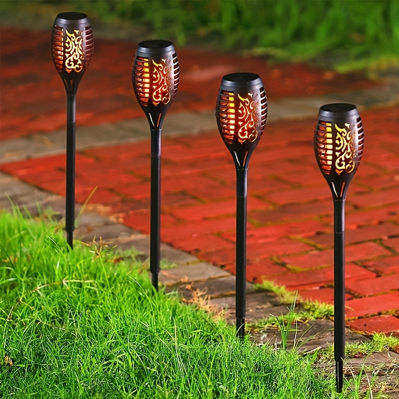 Solar Flame Flickering Garden Led Light Ip65 Outdoor Solar Tiki Torch Light Spotlights Landscape Decoration Led Lamp