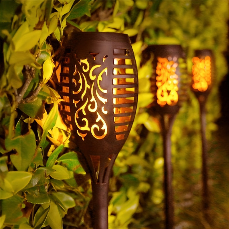 Solar Flame Flickering Garden Led Light Ip65 Outdoor Solar Tiki Torch Light Spotlights Landscape Decoration Led Lamp