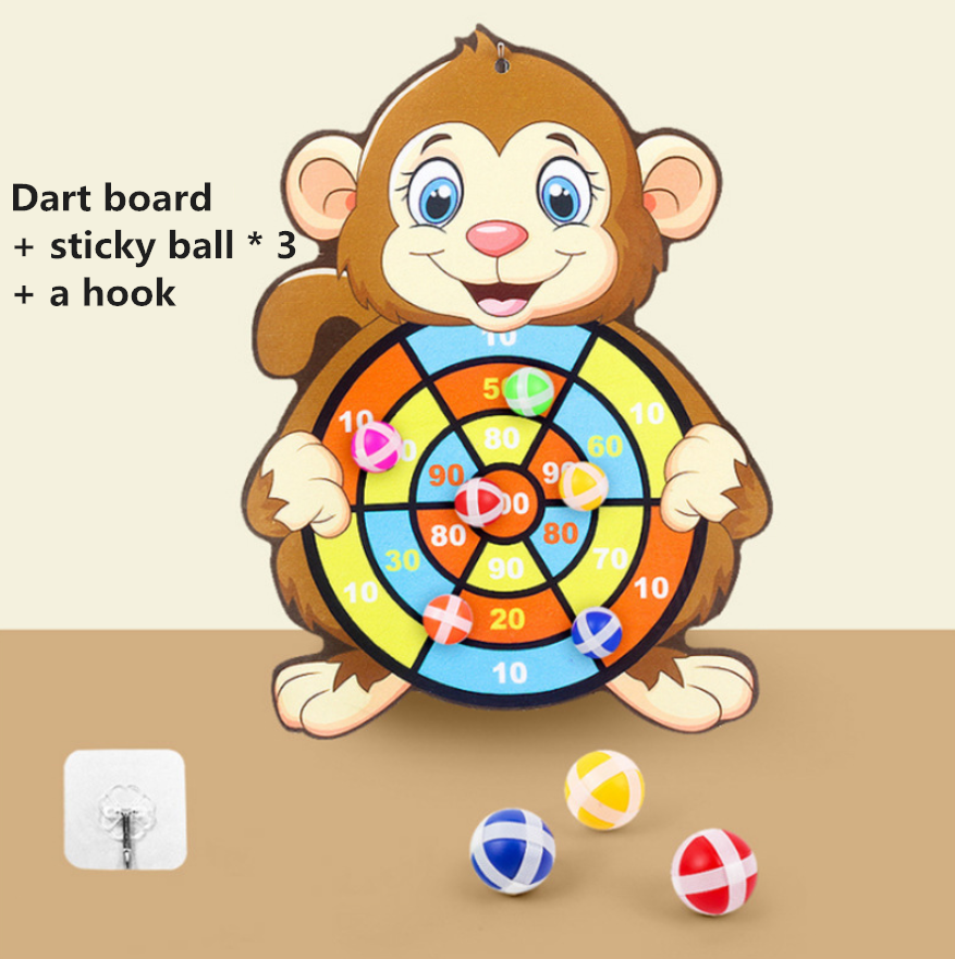 Kind Montessori Spielzeug für Kinder 2 zu 4 Jahre alt Cartoon Tier Dart Board Klebrige Ball Familie Interaktive Pädagogisches Spielzeug Baby