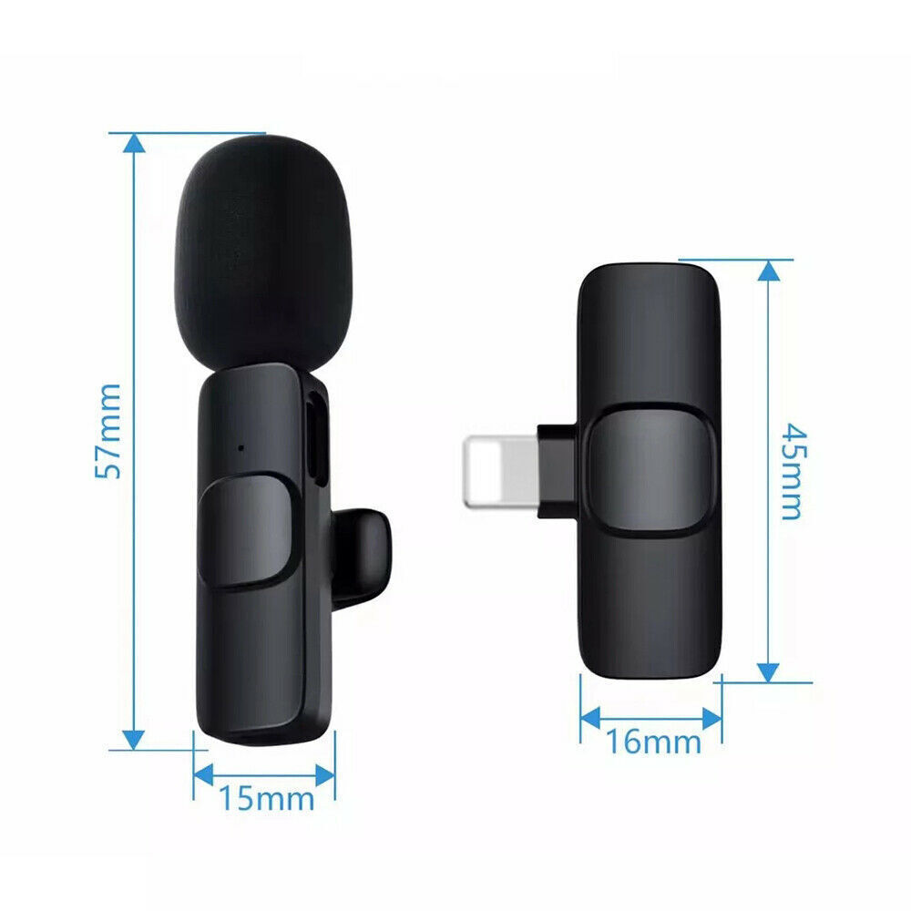 Mini microphone Lavalier Enregistrement audio vidéo sans fil avec chargement du téléphone Microphone Lavalier sans fil Diffusion de microphones à revers Ensemble d'enregistrement vidéo court Microphone à main rechargeable Live Stre