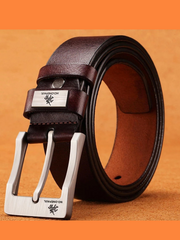 Genuine Leather For Men's High Quality Buckle Jeans Cowskin Casual Belts Business Cowboy Waistband Male Fashion Designer 2023New