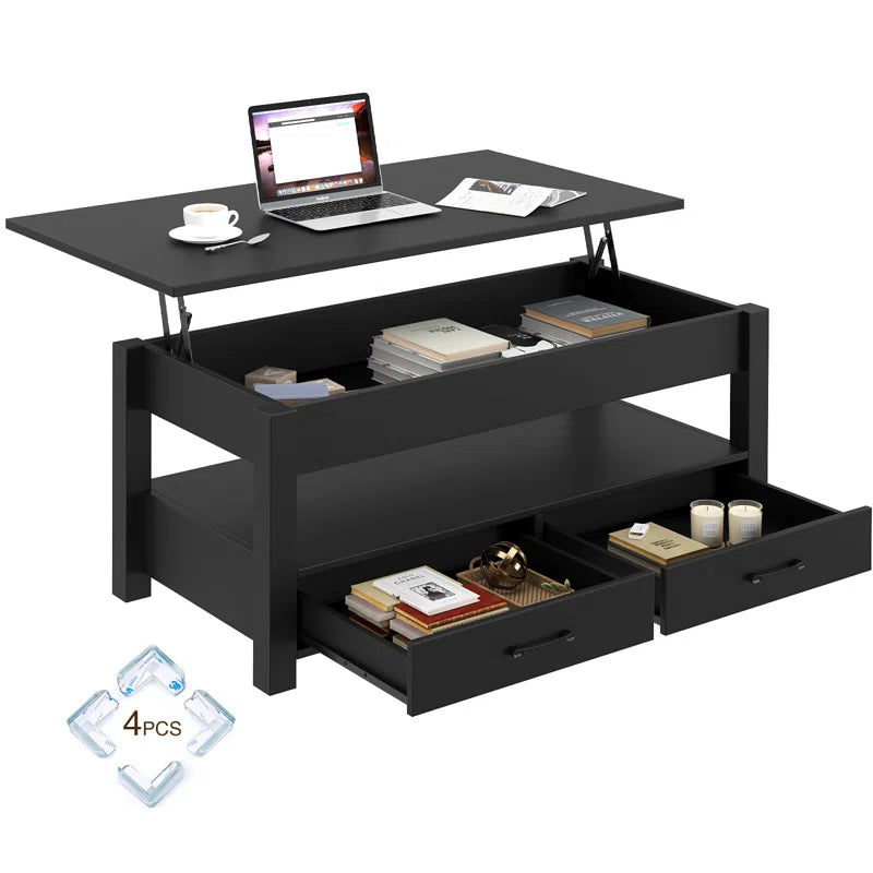 Eoghan Lift Top Coffee Table with 2 Drawers