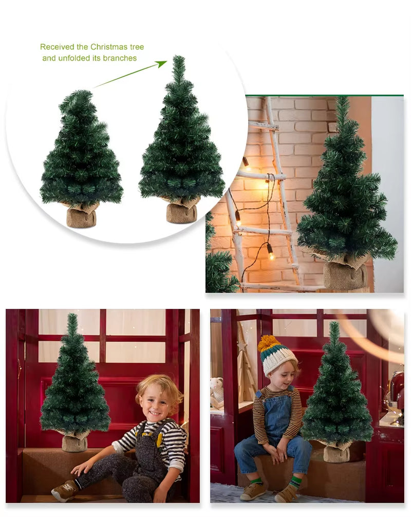 60Cm Christmas Tree Tabletop Spruce with New Material and Perfect for Home Office Party Indoor Christmas Decoration Holiday