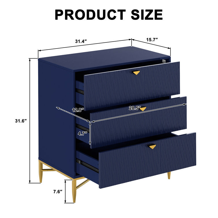 Tiroir de commode en bois Bakken 3