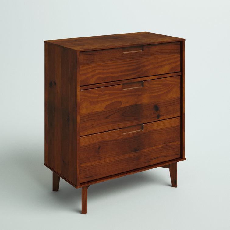 Commode à 3 tiroirs en bois Helmick