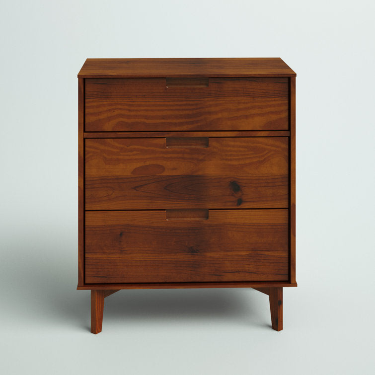 Commode à 3 tiroirs en bois Helmick