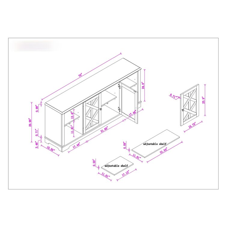 Portsea TV Stand for TVs up to 80"Portsea TV Stand for TVs up to 80"