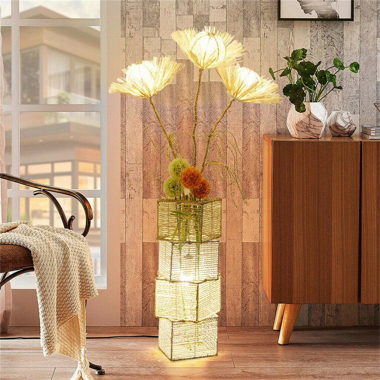 Conaway 51.18'' Rattan Tree Floor Lamp