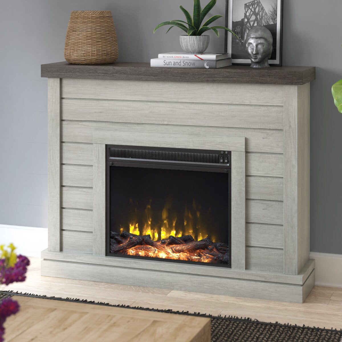 Alaya 47.38'' W Electric FireplaceAlaya 47.38'' W Electric Fireplace