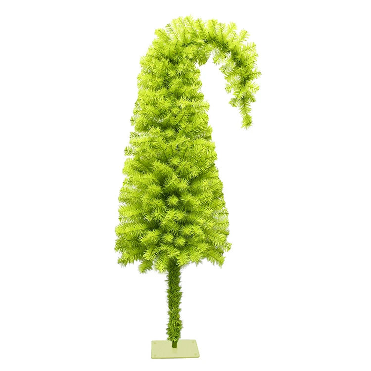 Hot Selling Artificial PVC Grinch Christmas Tree Whimsical Christmas Tree for Christmas Party Decor