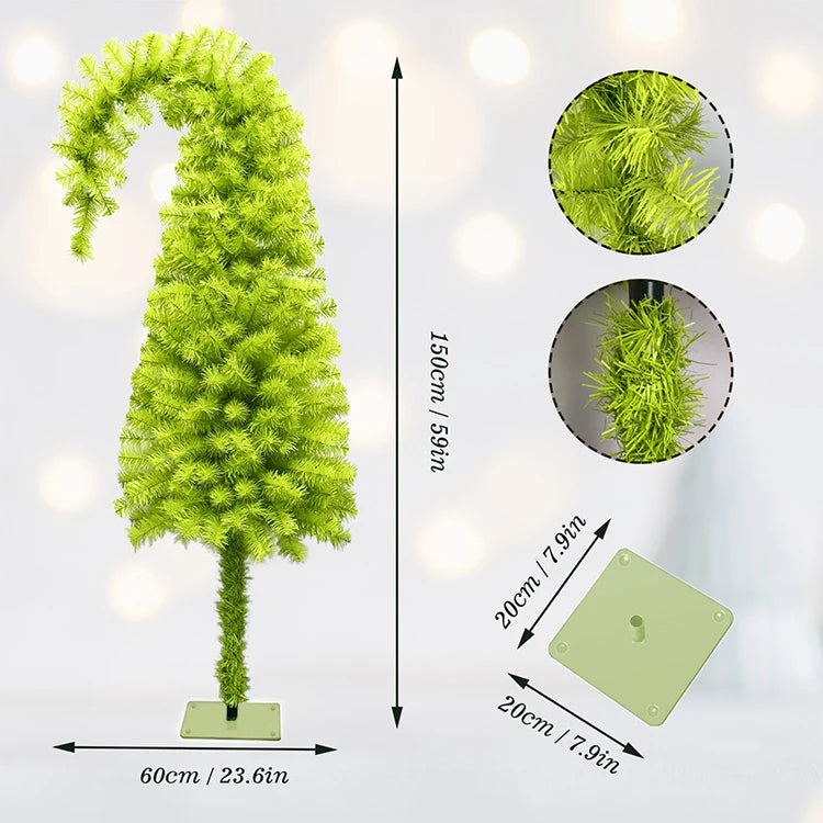 Hot Selling Artificial PVC Grinch Christmas Tree Whimsical Christmas Tree for Christmas Party Decor