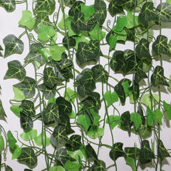 100pcs Leaf 1 piece 2.4M Home Decor Artificial Ivy Leaf Garland Plants Vine Fake Foliage Flowers Creeper Green Ivy Wreath