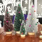 Hot Sales High Quality Small Mini Desktop Thin Tabletop Christmas Tree Lighted White For New Year