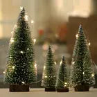 Hot Sales High Quality Small Mini Desktop Thin Tabletop Christmas Tree Lighted White For New Year