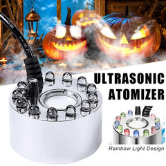 Mini LED Pumpkin Light Fogger Water Fountain Pond Fog Machine For Halloween Christmas Easter Party Festival Decoration