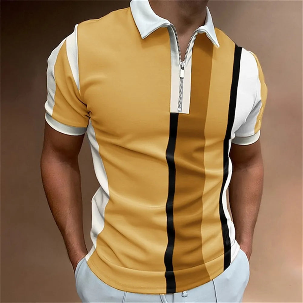 Men Stripes Polo Shirt