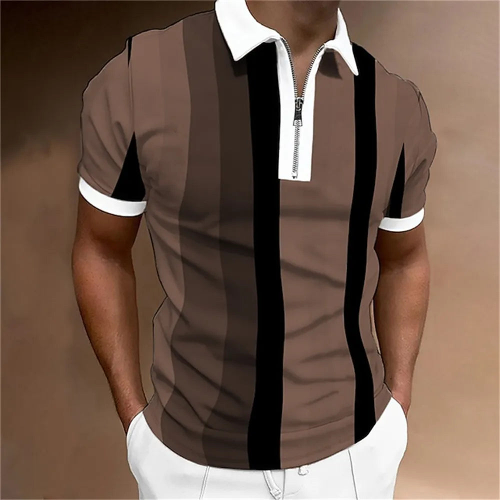 Men Stripes Polo Shirt