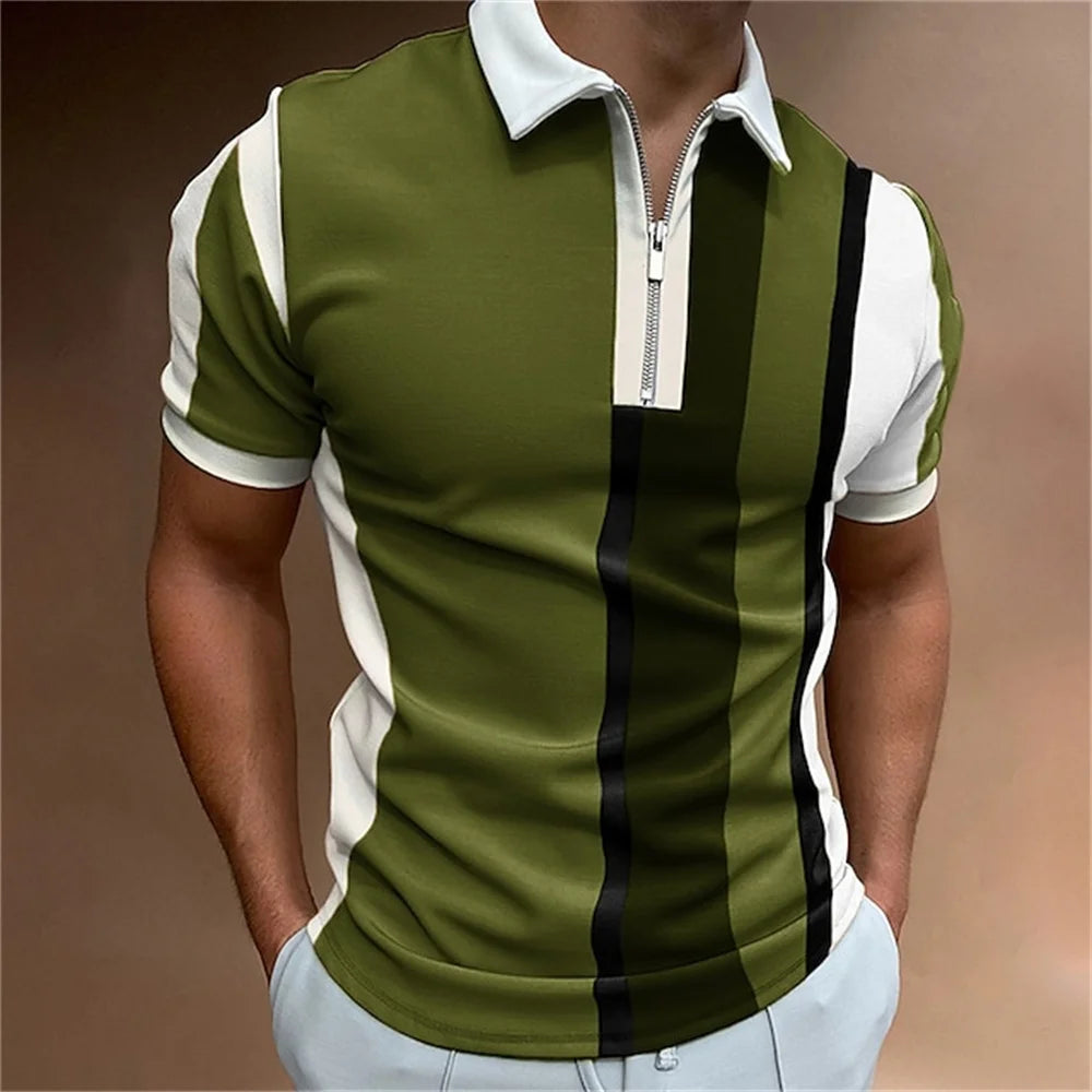 Men Stripes Polo Shirt