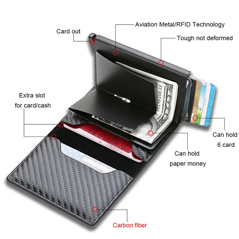 Carbon Fiber Card Holder Wallets