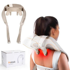 N1Cervical Massager Electric Neck Back Massager Pillow 4D Kneading Hot Compress Muscle Relaxing Massage Shawl instrument