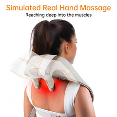 N1Cervical Massager Electric Neck Back Massager Pillow 4D Kneading Hot Compress Muscle Relaxing Massage Shawl instrument