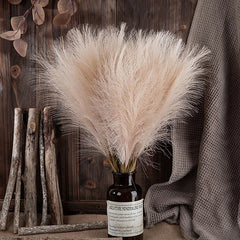 55CM 5/1PCS Fluffy Pampas Grass Boho Decor Flower Fake Plant Reed Simulated Wedding Party Christmas Home Decor Artificial Flower