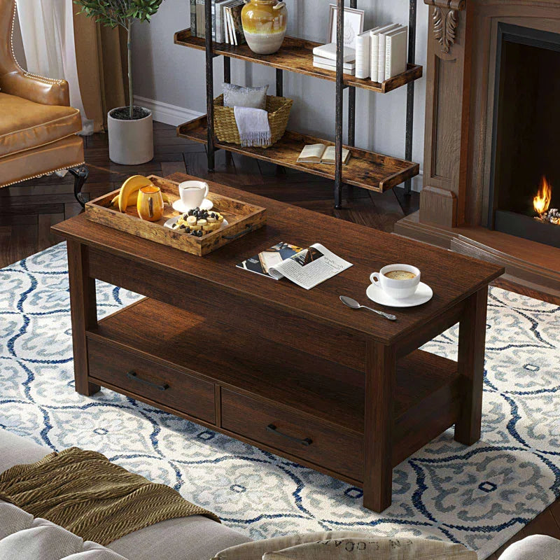 Eoghan Lift Top Coffee Table with 2 Drawers