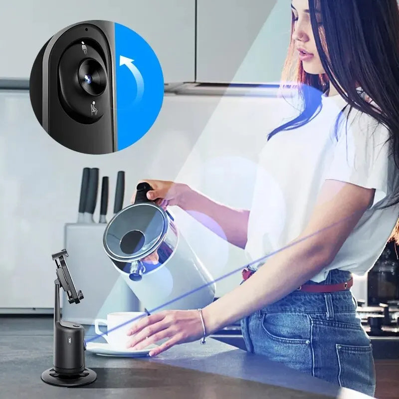 360 Auto Face Tracking Gimbal AI Smart Gimbal Gesichtsverfolgung Automatischer Telefonhalter für Smartphone-Video-Vlog-Live-Stabilisatorstativ