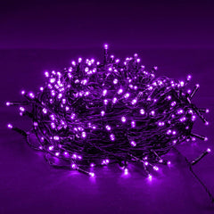 Halloween 300 LED String Lights, 100FT Connectable String Lights with 8 Lighting Modes, Halloween Decorations for Party Carnival Supplies, Indoor Outdoor Yard Garden Decor (Purple)