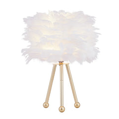 Marjorie 14.5" Tripod Feather Table Lamp