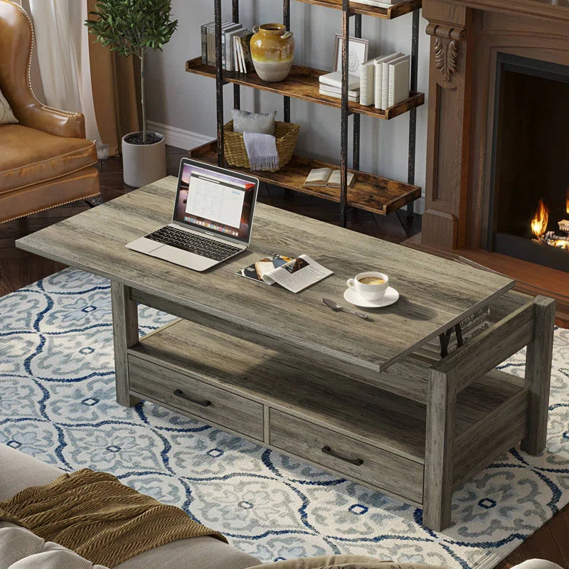 Eoghan Lift Top Coffee Table with 2 Drawers