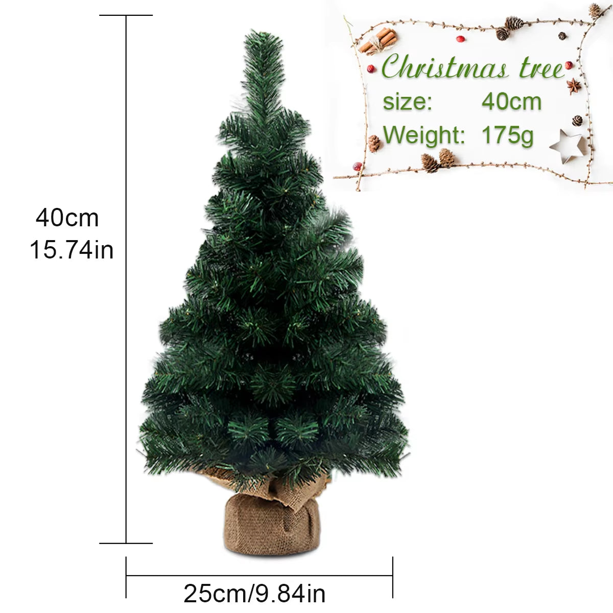 60Cm Christmas Tree Tabletop Spruce with New Material and Perfect for Home Office Party Indoor Christmas Decoration Holiday