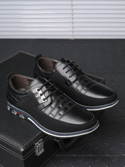 Men Stitch Detail Lace-Up Front Dress Shoes