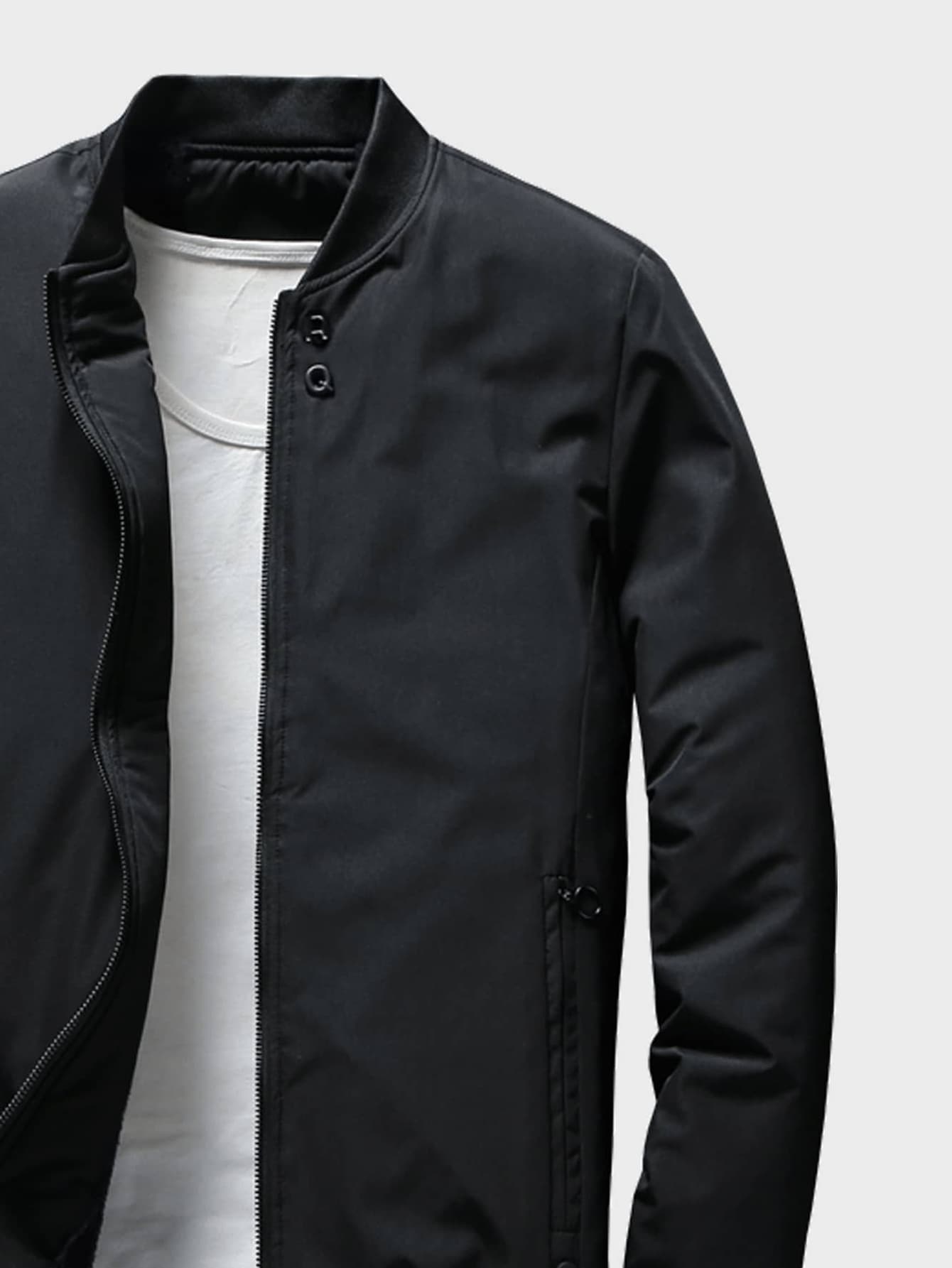 Men Zip Up Bomber Jacket