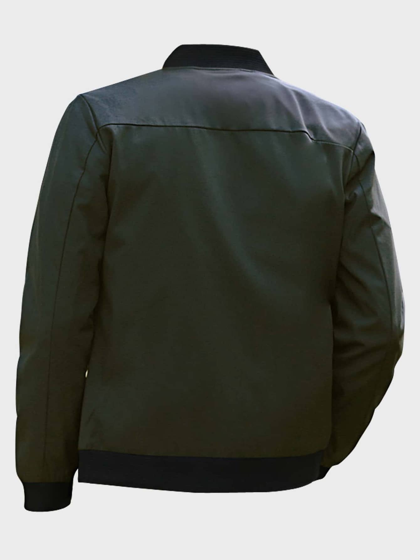 Men Zip Up Bomber Jacket