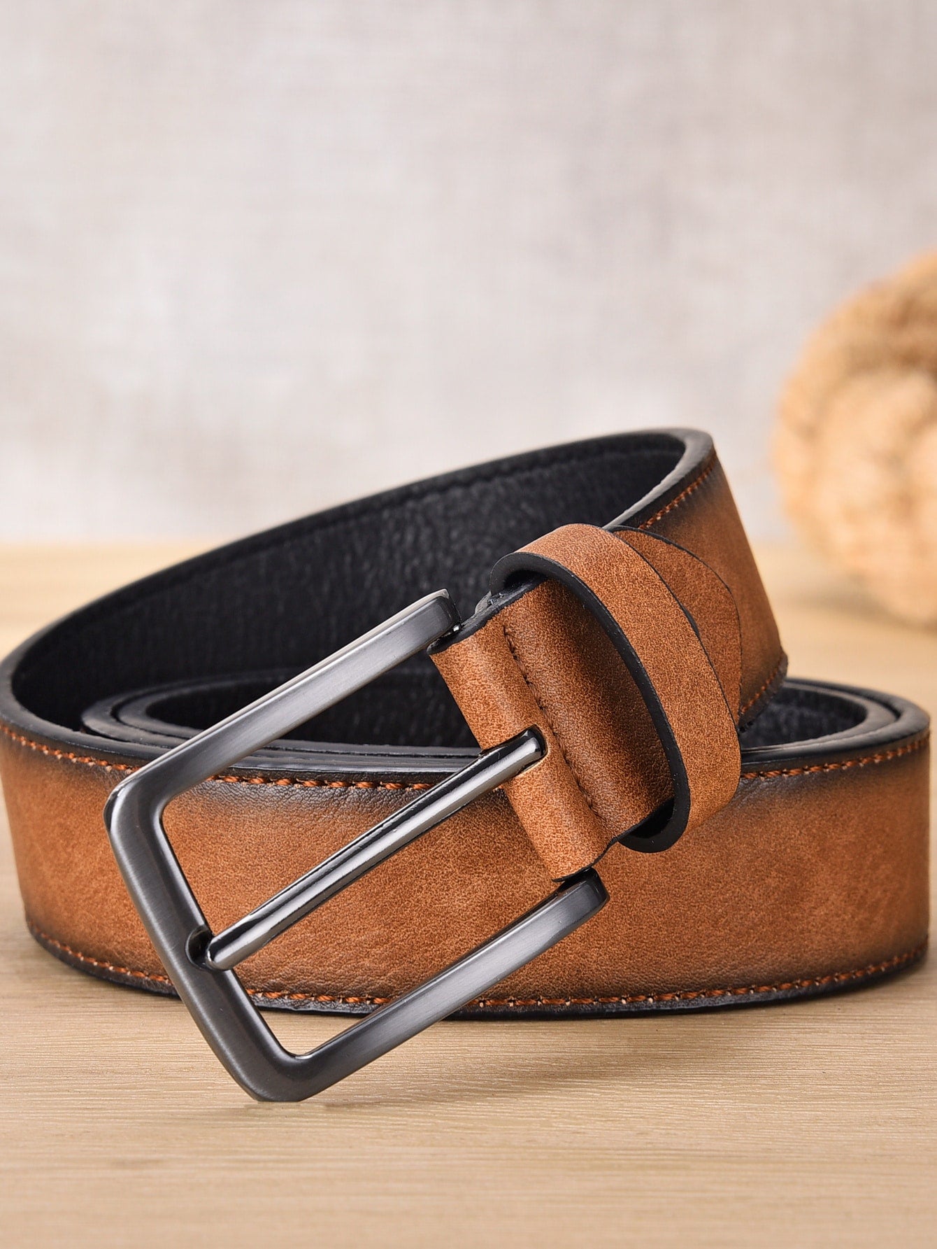 Men Square Buckle Belt For All Seasons