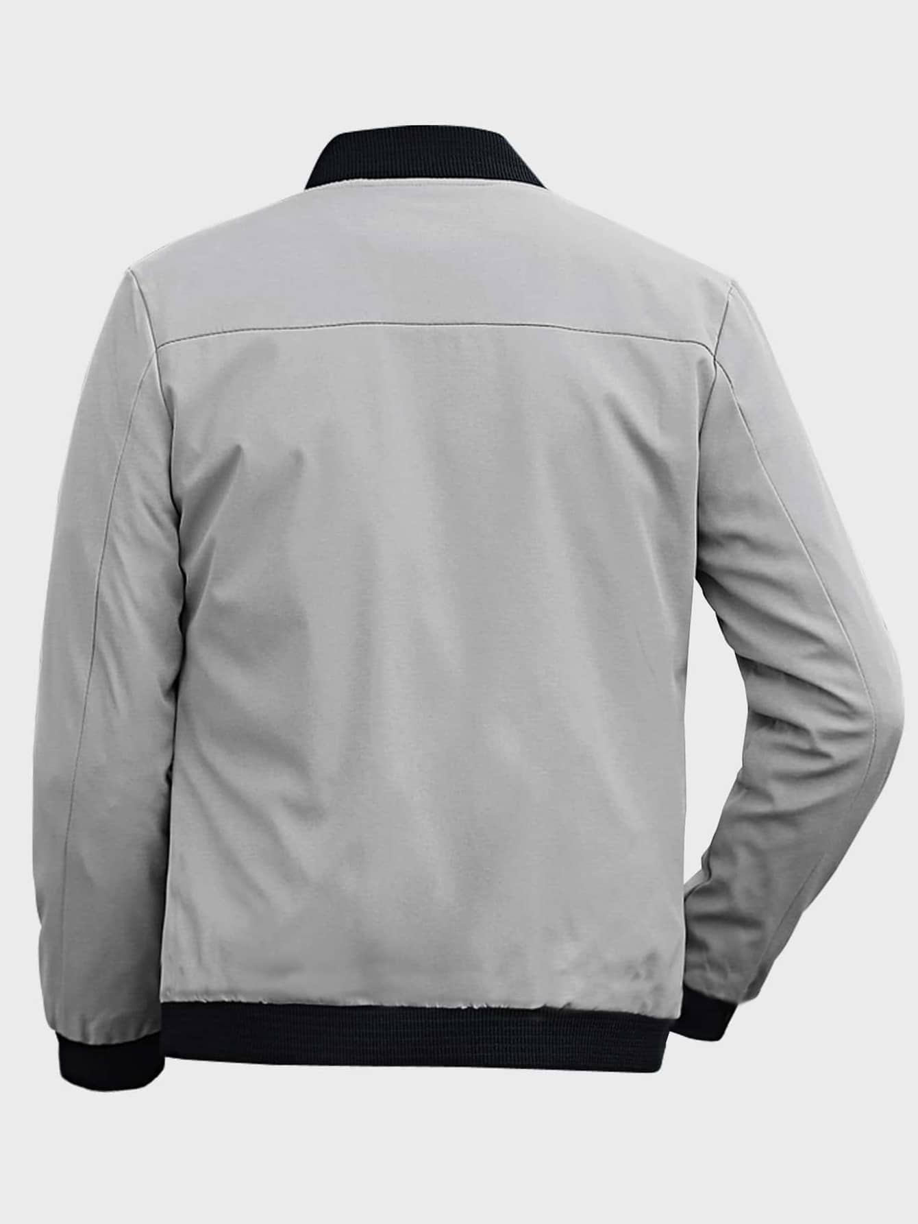 Men Zip Up Bomber Jacket