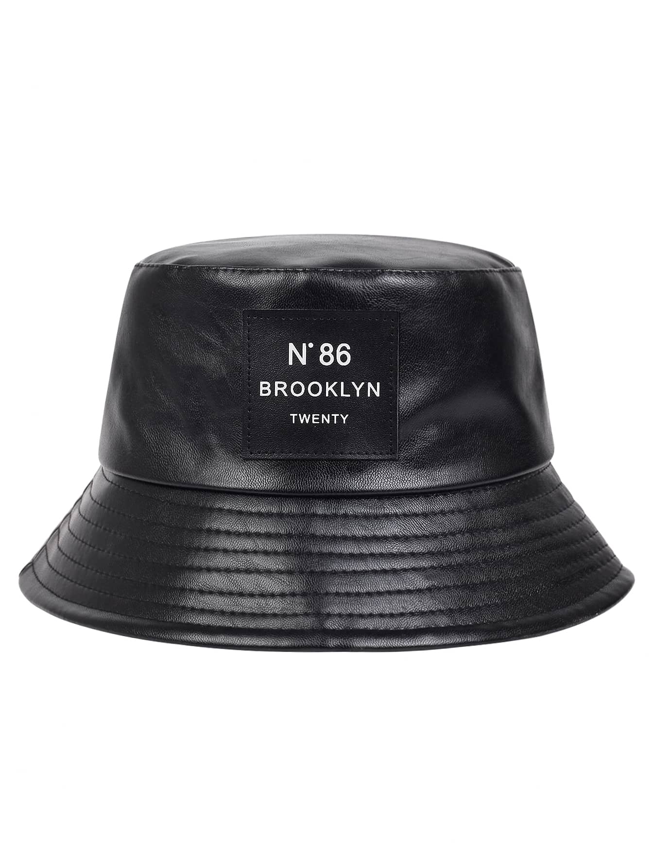 Men Letter Patch Decor Bucket Hat