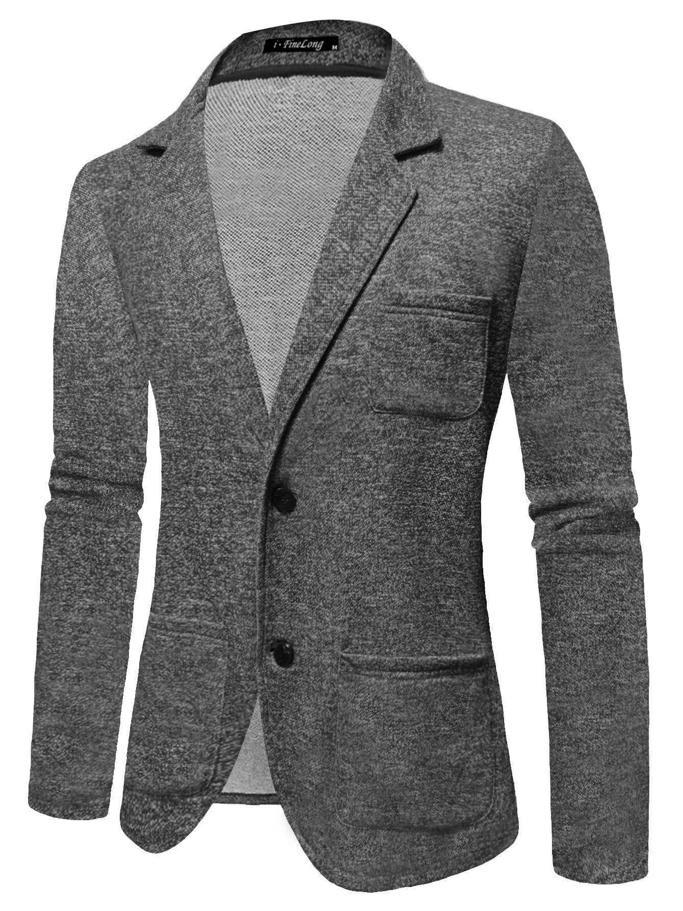 Männer Einreihiger Blazer mit Space Dye Taschenpatch