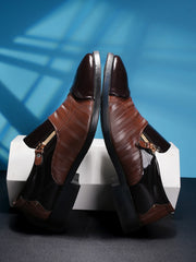 Men Zip Side Dress Loafers