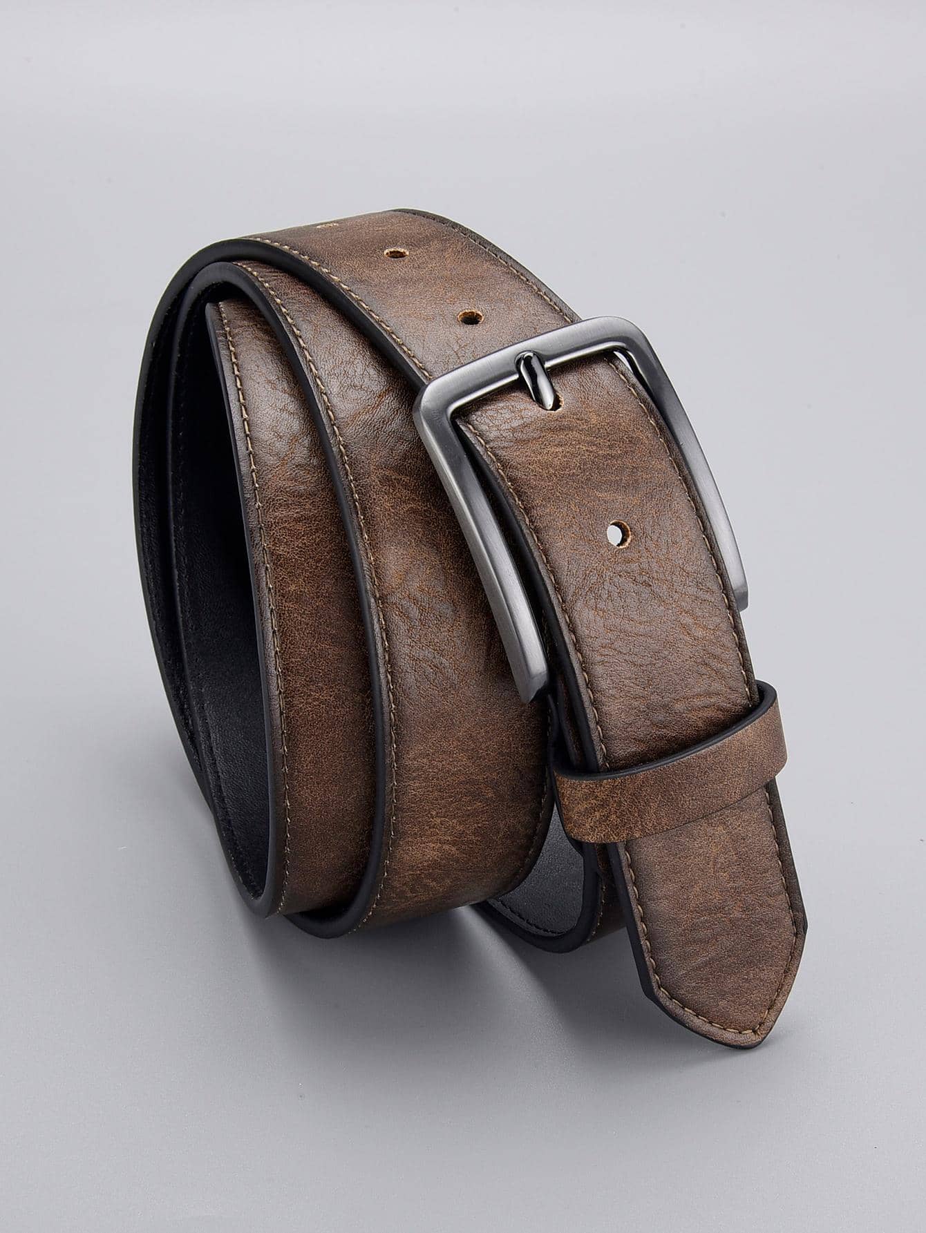 Men Square Buckle Belt For All Seasons