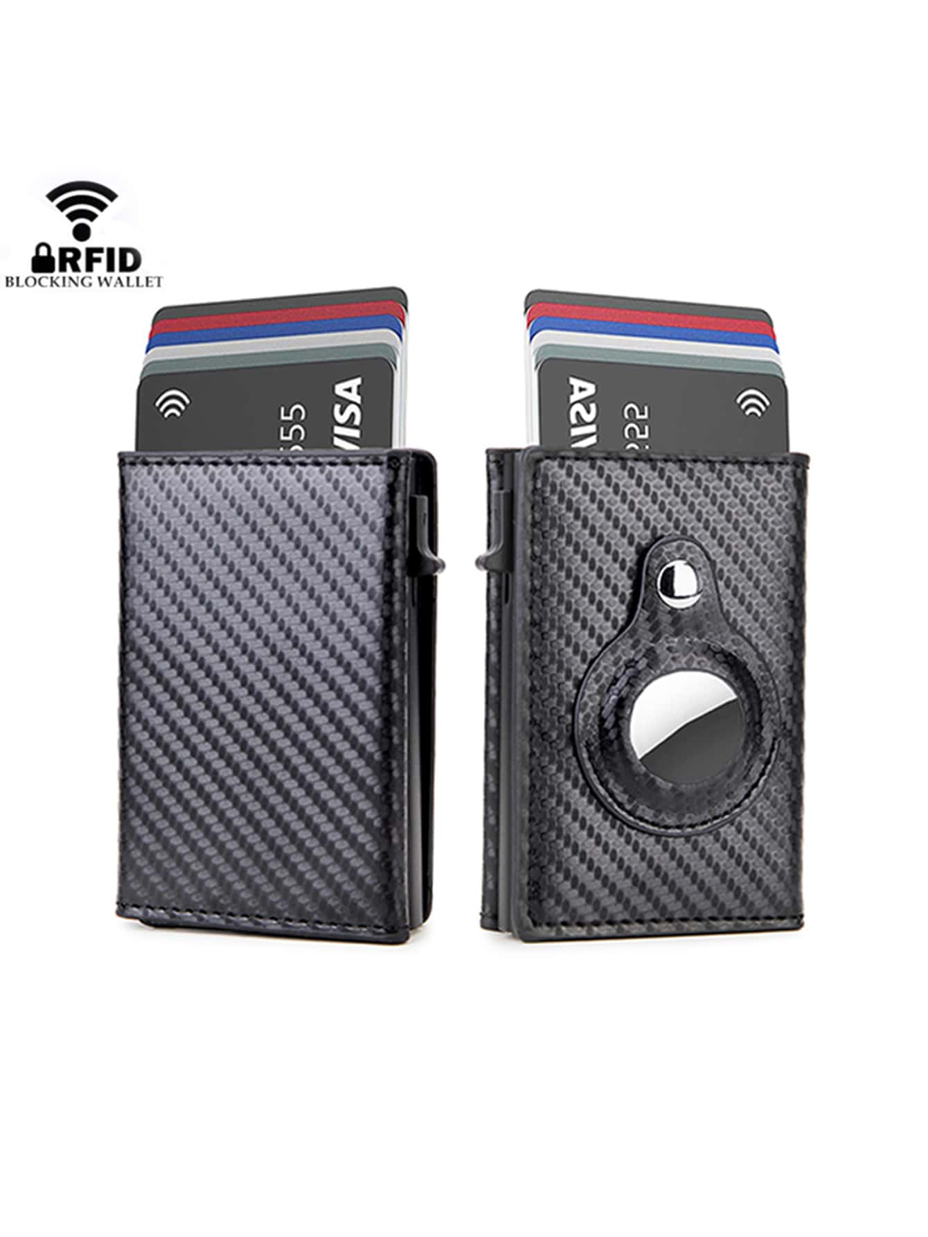 Men Women Rfid Card Holder Leather Airtag Wallet Money Bag