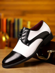 Men Ombre Perforated Detail Lace-Up Front Oxford Shoes