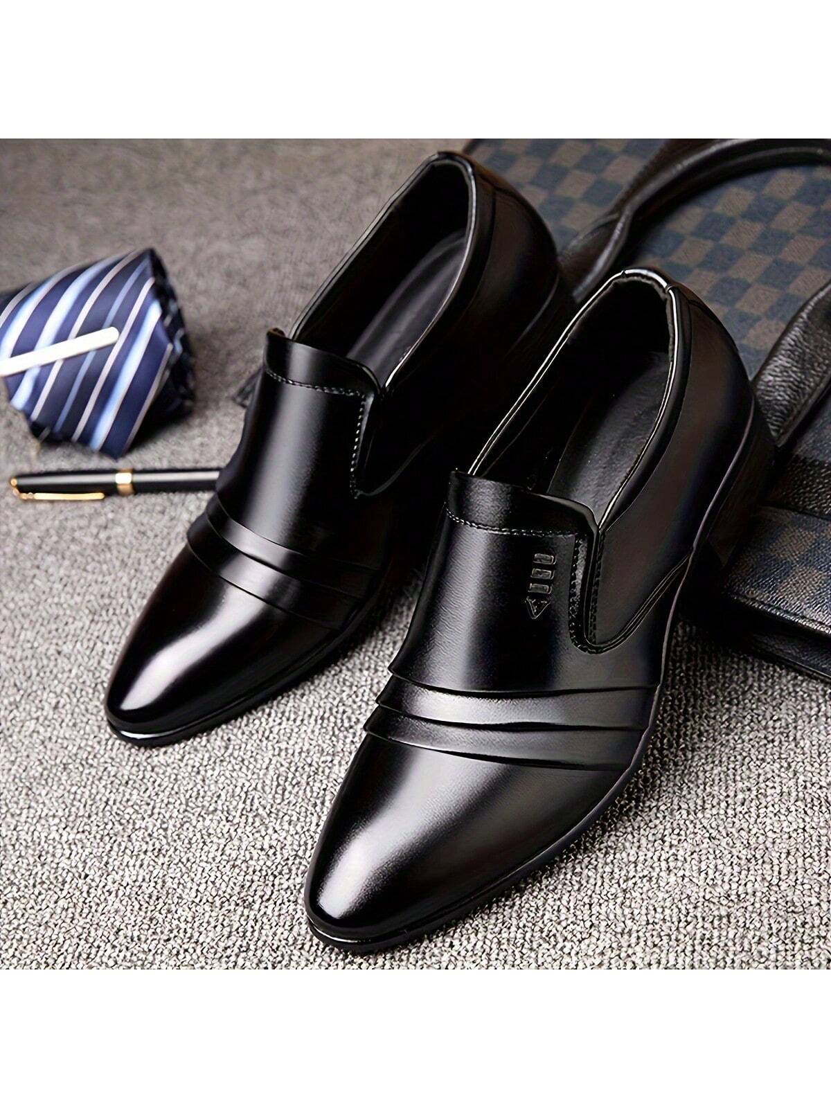 Herren Businessschuhe aus Pu-Leder im britischen Stil mit spitzer Spitze