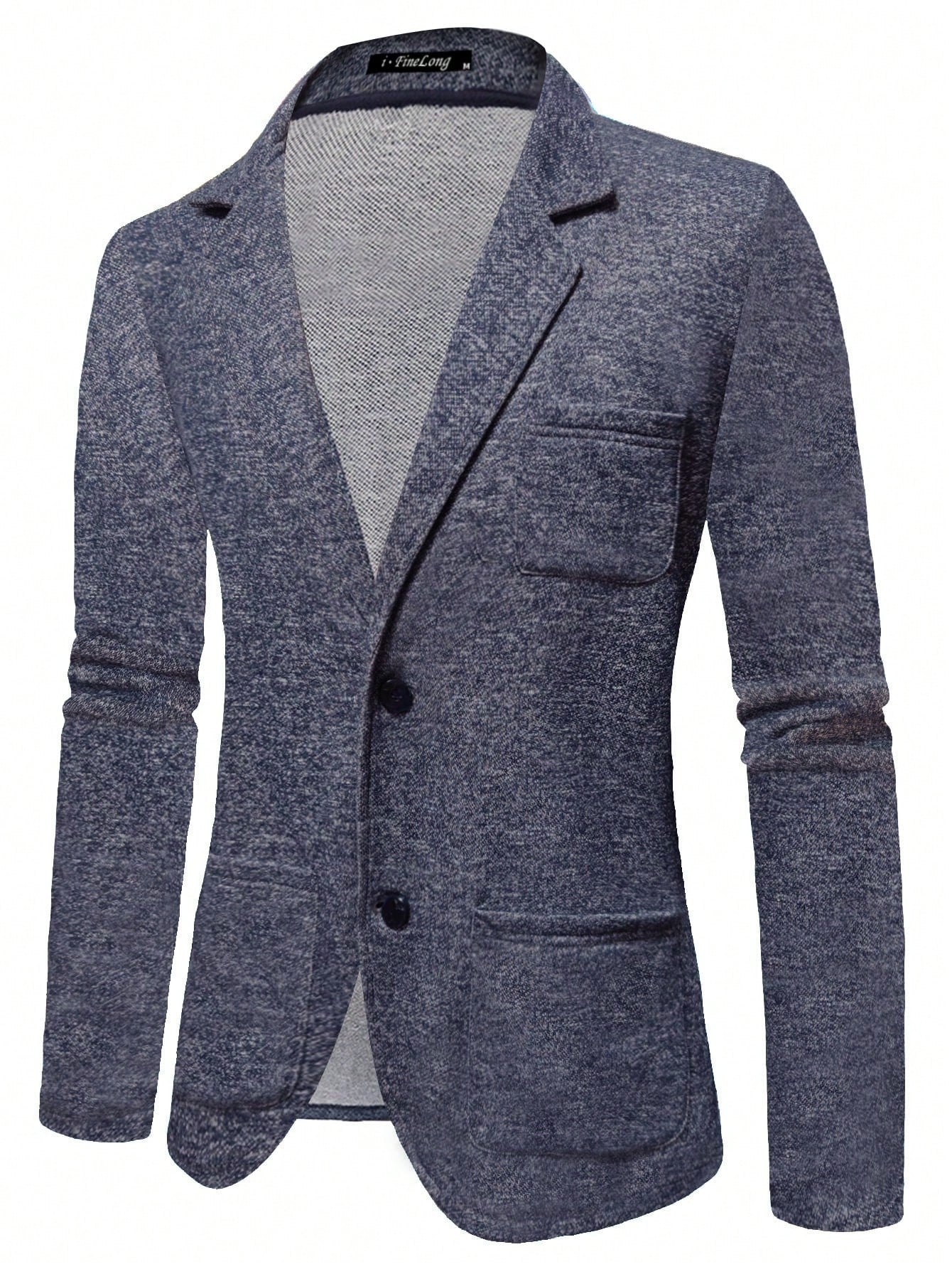 Blazer à simple boutonnage avec poches et poches teintées pour hommes