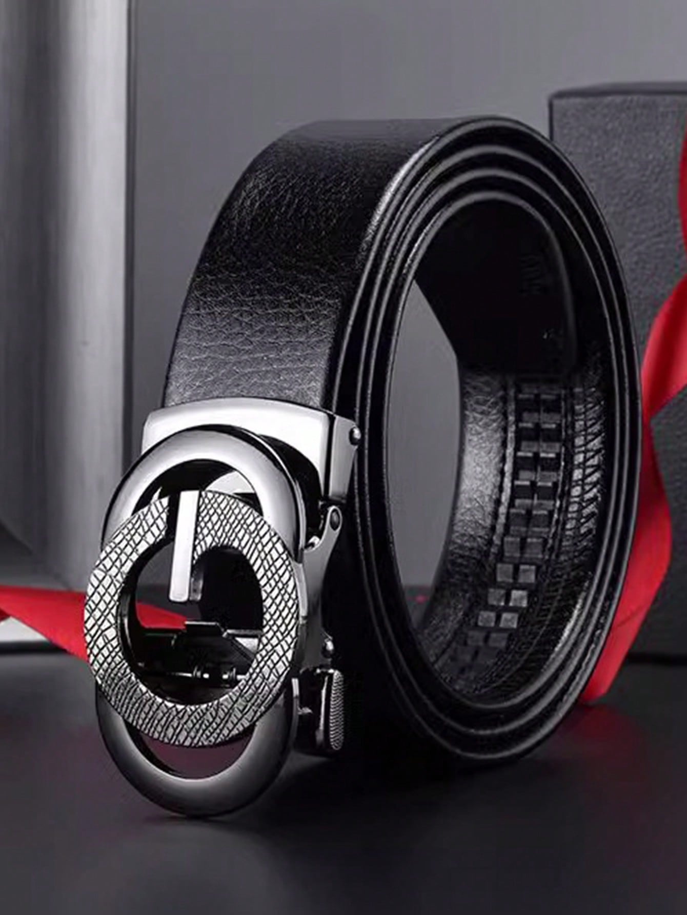 Men's Automatic Buckle Leather Belt